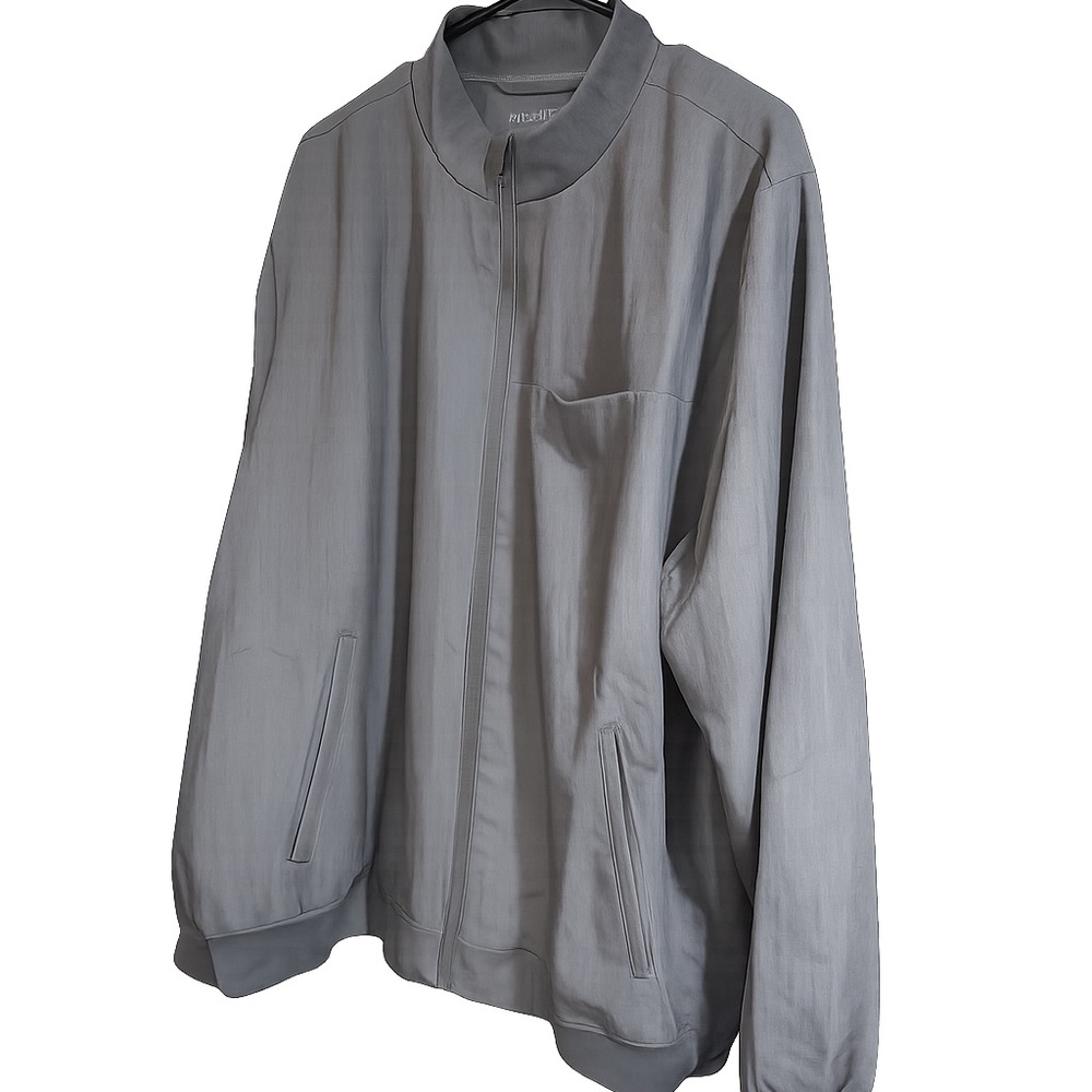 Fabletics Men's Light Gray Bomber Jacket